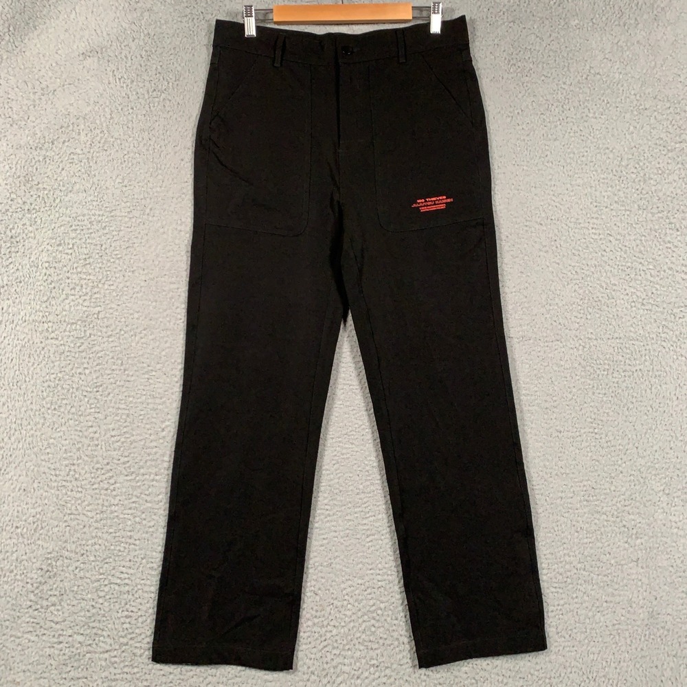 100 Thieves Jujutsu Kaisen Work Pants Mens 32 Black Sukuna Anime Streetwear Tech